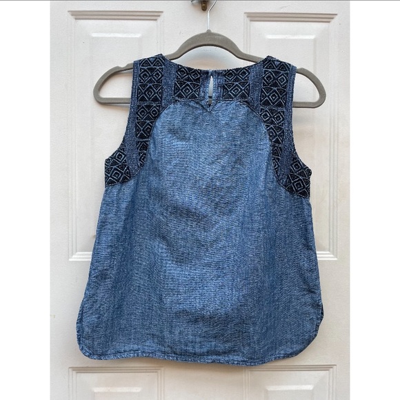 Madewell linen tank with embroidery - Picture 4 of 6
